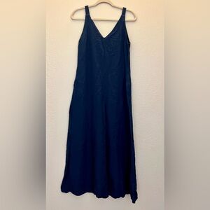 Uniqlo V-Neck Tank Jumpsuit Blue XS